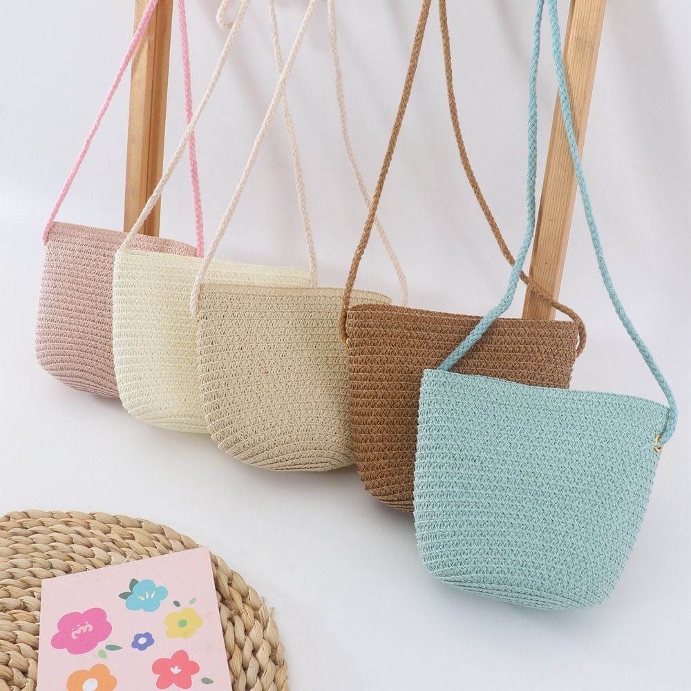 Summer Children Girls Shoulder - Beach Bag Straw のレビューと価格