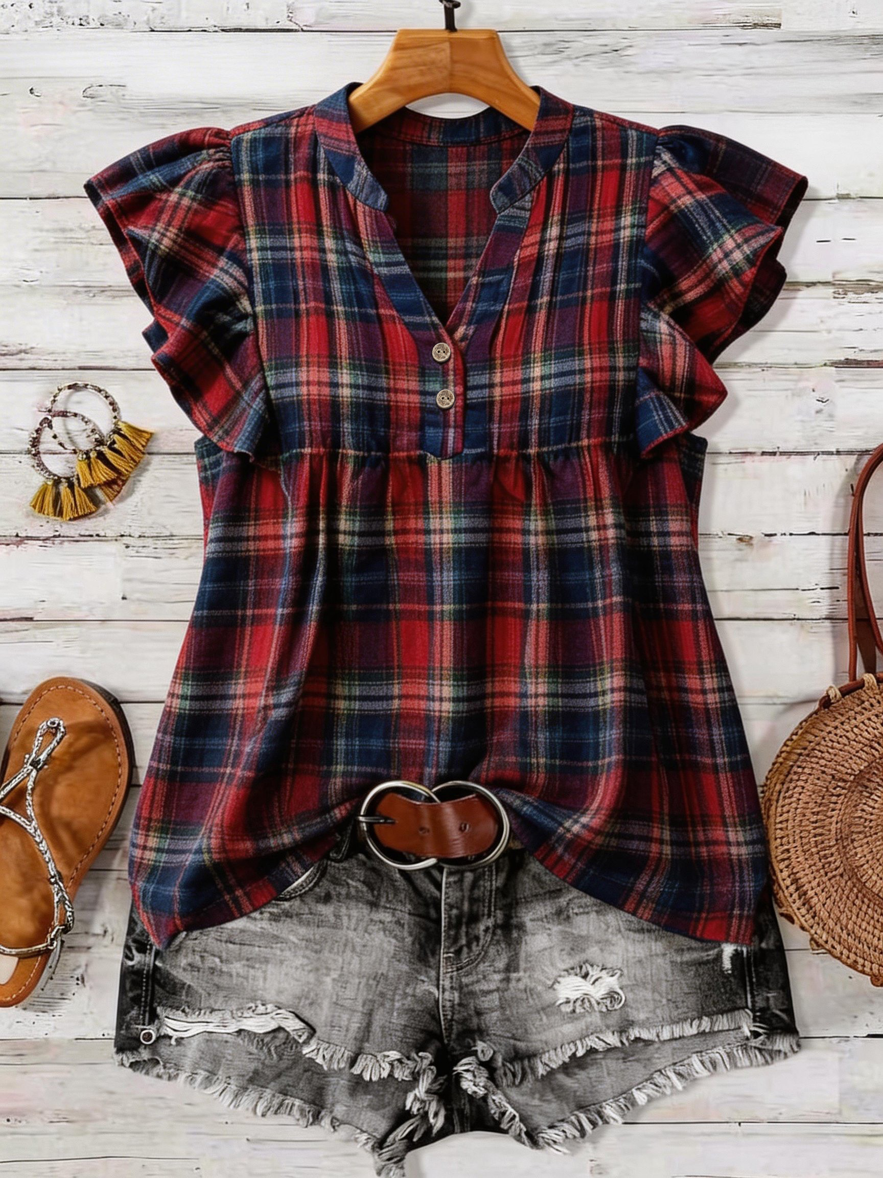 plus Size Retro round Neck Pri - Summer Clothing Colors のレビューと価格