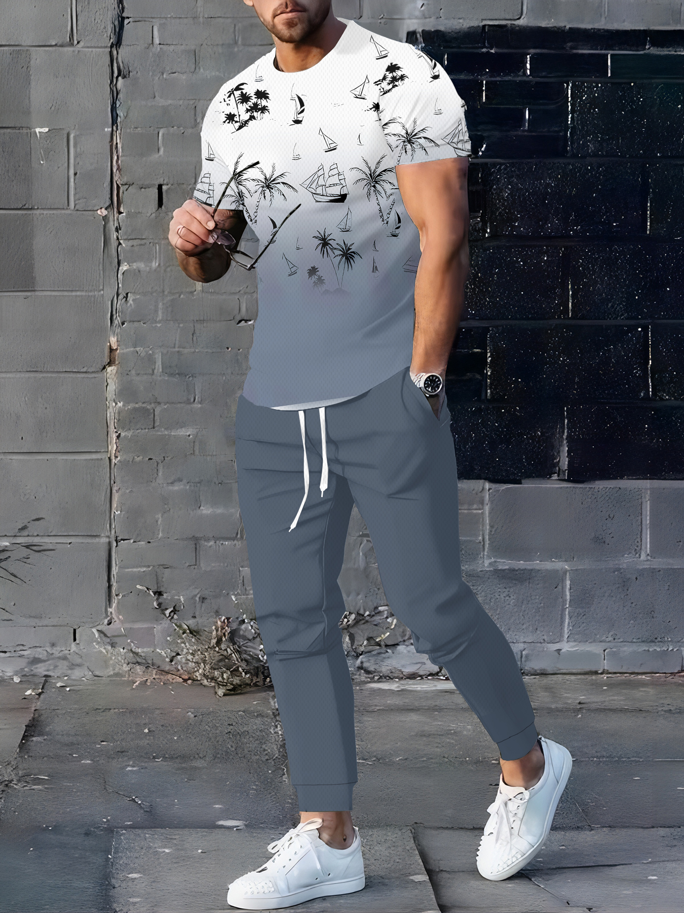 2026 Summer Men's Suit with 3D - Summer Clothing Beach のレビューと価格
