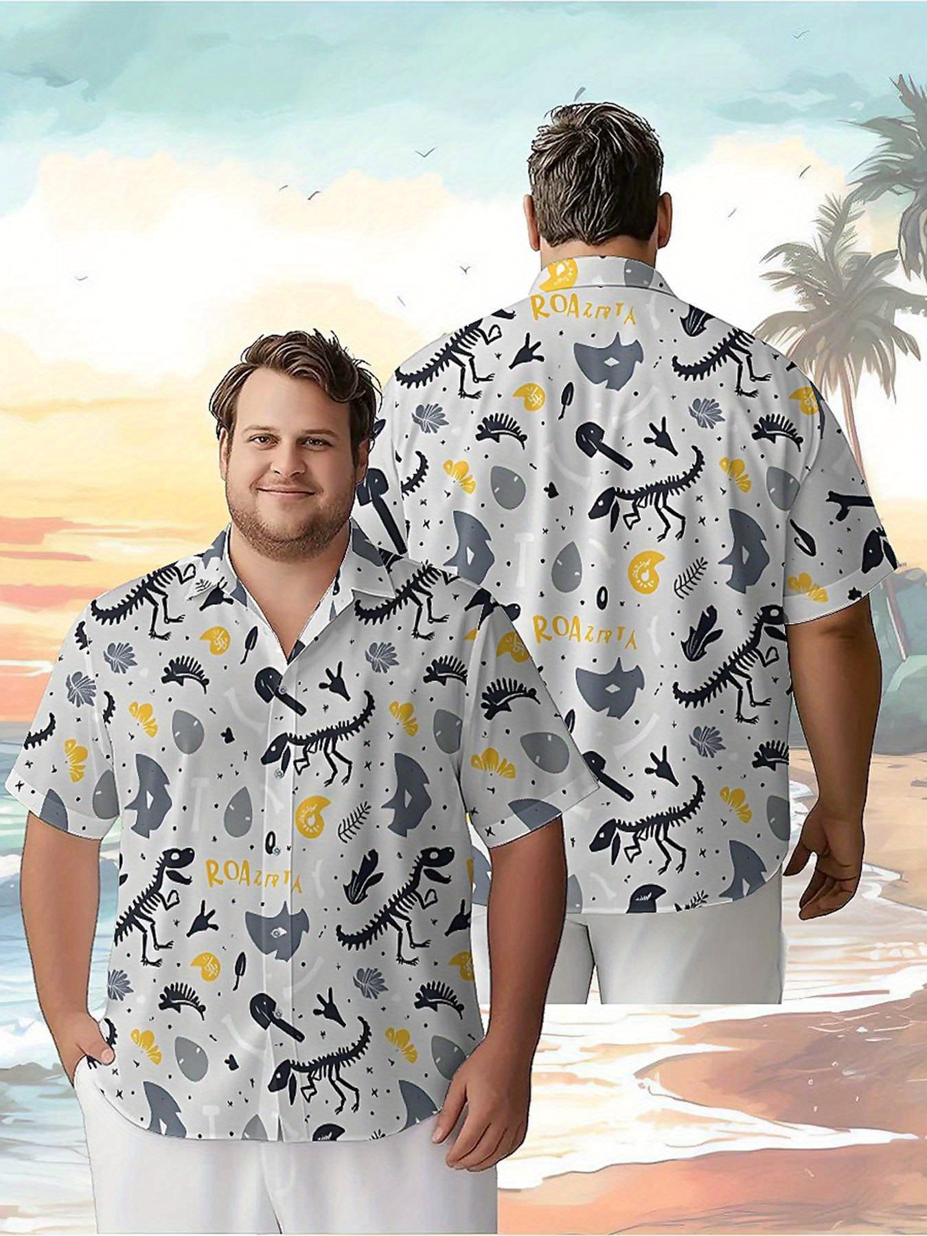 Men's Plus Size Hawaiian Shirt - Beach Shirt Hawaiian のレビューと価格